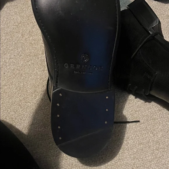 Grenson Black Perforated Derbys